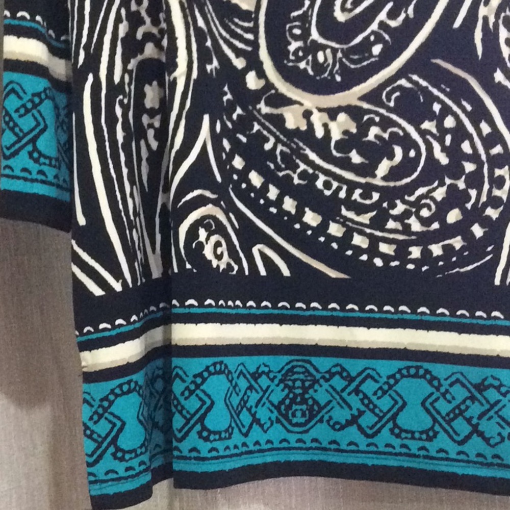 JM COLLECTION PAISLEY BLOUSE - Picture 3 of 8